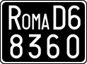 License plate of Italy, Cars (1927 year series)