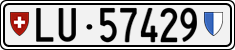 License plate of Switzerland, Cars