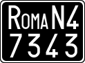 License plate of Italy, Cars (1927 year series)