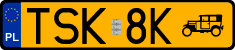 License plates of Poland, Oldtimers