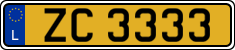 License plate of Luxembourg, 2003 year system