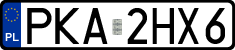 License plates of Poland, Regular car plates