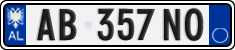 License plate of Albania, Cars (2011)