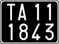 License plate of Italy, Cars (1927 year series)