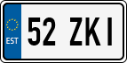 License plate of Estonia, Regular car plates (US-size)