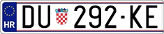 License plate of Croatia, Regular plates