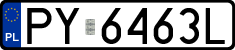 License plates of Poland, Regular car plates
