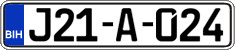 License plate of Bosnia and Herzegovina, Regular plates
