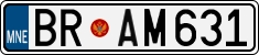 License plate of Montenegro, Cars