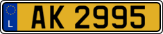 License plate of Luxembourg, 2003 year system