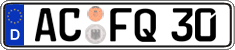 German license plate, Regular plates