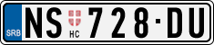 License plate of Serbia, Cars