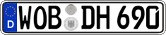 German license plate, Regular plates