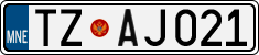 License plate of Montenegro, Cars