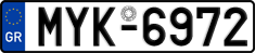 License plate of Greece, Cars