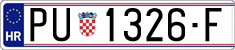 License plate of Croatia, Regular plates