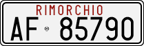 License plate of Italy, Trailers (1994 year series)