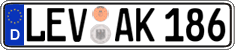 German license plate, Regular plates