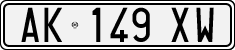 License plate of Italy, Cars (1994 year series)