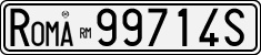 License plate of Italy, Cars (1927 year series)