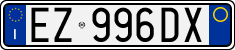 License plate of Italy, Cars (1994 year series)