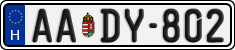license plates of Hungary, Regular plates (2022)