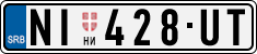 License plate of Serbia, Cars