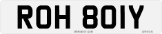 License plate of the United Kingdom, 1963 year system