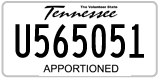 Tennessee, Apportioned