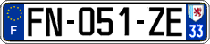 French license plate, SIV (ordinary)