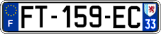French license plate, SIV (ordinary)