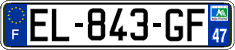 French license plate, SIV (ordinary)