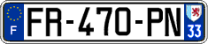 French license plate, SIV (ordinary)