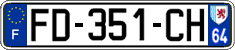 French license plate, SIV (ordinary)