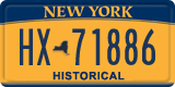 New York, Specialty plates (AB-12345)
