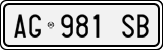 License plate of Italy, Cars (1994 year series)