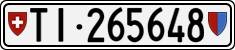 License plate of Switzerland, Cars