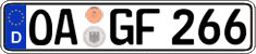 German license plate, Regular plates