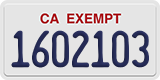 California, Exempt (1234567)