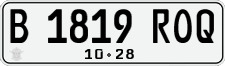 License plate of Indonesia, Regular plates