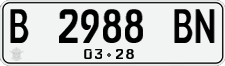 License plate of Indonesia, Regular plates