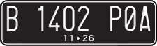 License plate of Indonesia, Regular plates