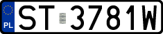 License plates of Poland, Regular car plates