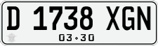 License plate of Indonesia, Regular plates