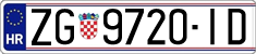 License plate of Croatia, Regular plates
