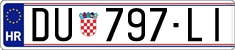 License plate of Croatia, Regular plates