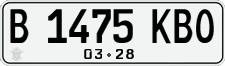 License plate of Indonesia, Regular plates