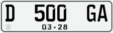 License plate of Indonesia, Regular plates