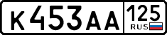 License plate Russia, Cars