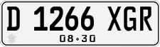 License plate of Indonesia, Regular plates